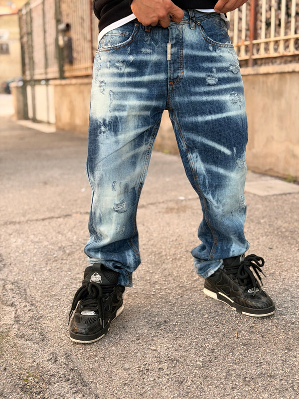 BAGGY CNT FIT SCOOT BLU