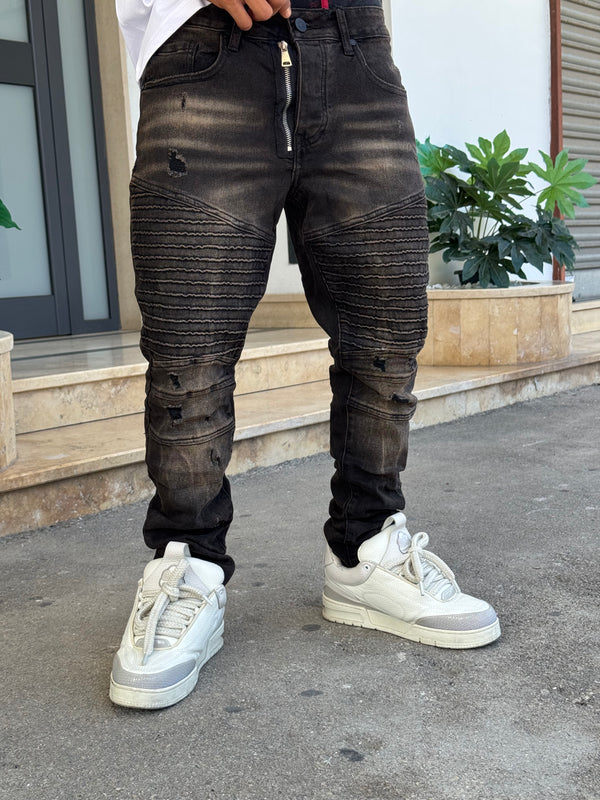 BIKER SABBIATO BROWN 1014N