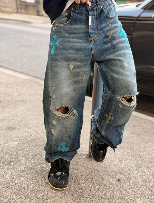 SUPER BAGGY CNT CROM* BLU