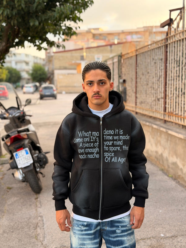 HOODIE “SCRIPT” ZIP WASH