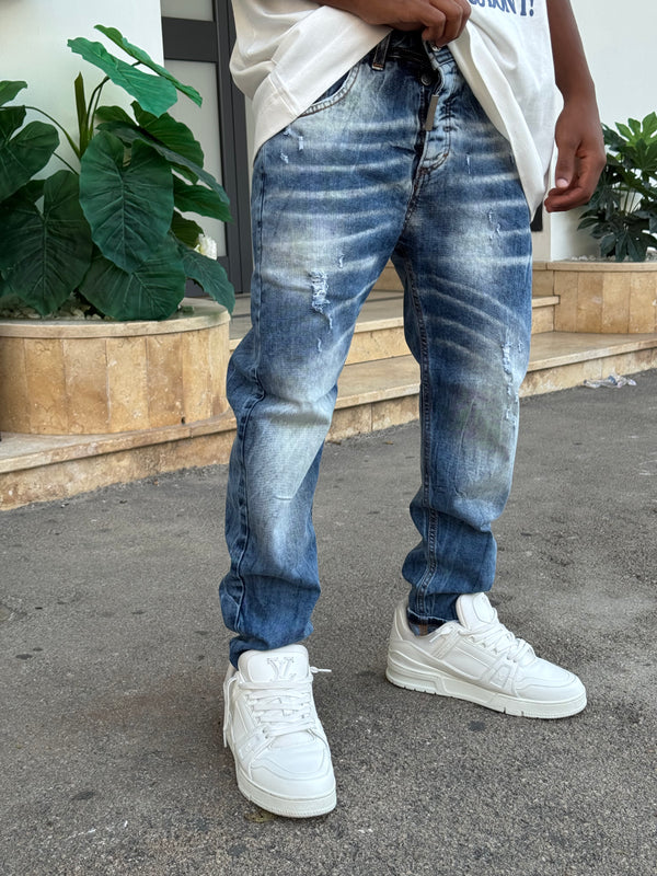 DENIM CNT MARBLE EFFECT BLU